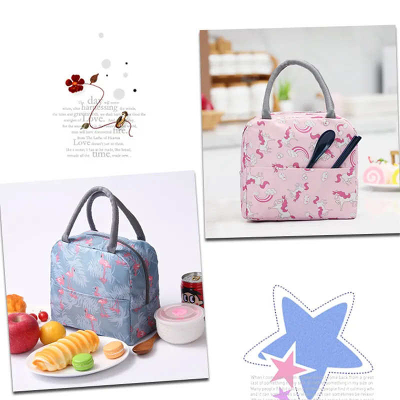 Thermal Dinner Canvas Handbag Picnic Cooler Travel Breakfast Box School Children Convenient Lunch Bag Tote Food_voghion.com