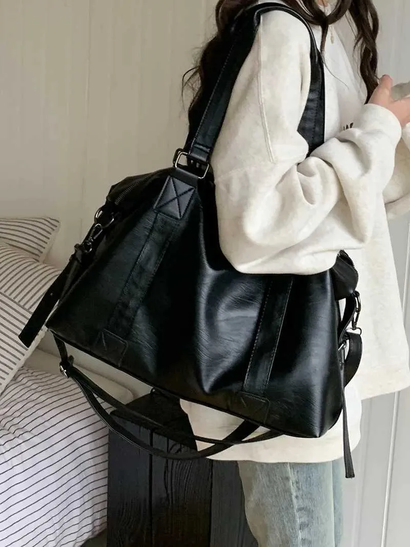 Borsa da viaggio donna grande in ecopelle borsa a tracolla lusso_voghion.com