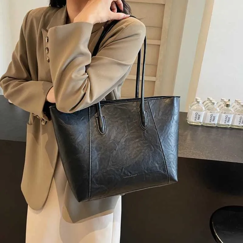 Borsa a tracolla casual da donna, alla moda, grande, per ufficio, per pendolari, con cerniera, per la spesa, a mano ..._voghion.com