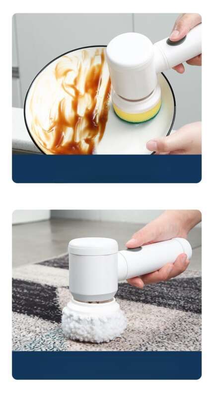 【 4836 People's Collection 】 Handheld Electric Cleaning Multifunctional Non Greasy Dishwashing Pot Brush, Divine Tool_voghion.com