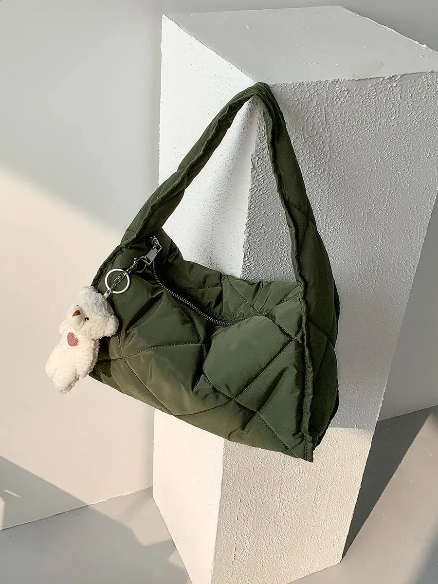 Puffer Shoulder Bag For Women Large Capacity Winter Handbag_voghion.com