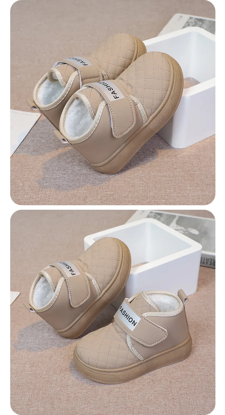 Winter Kids Snow Boots Plush Warm Baby Girl Cutefeet Toddler Boot Children Infant Boys Cotton Shoes Sizes 22 - 33_desvips.com