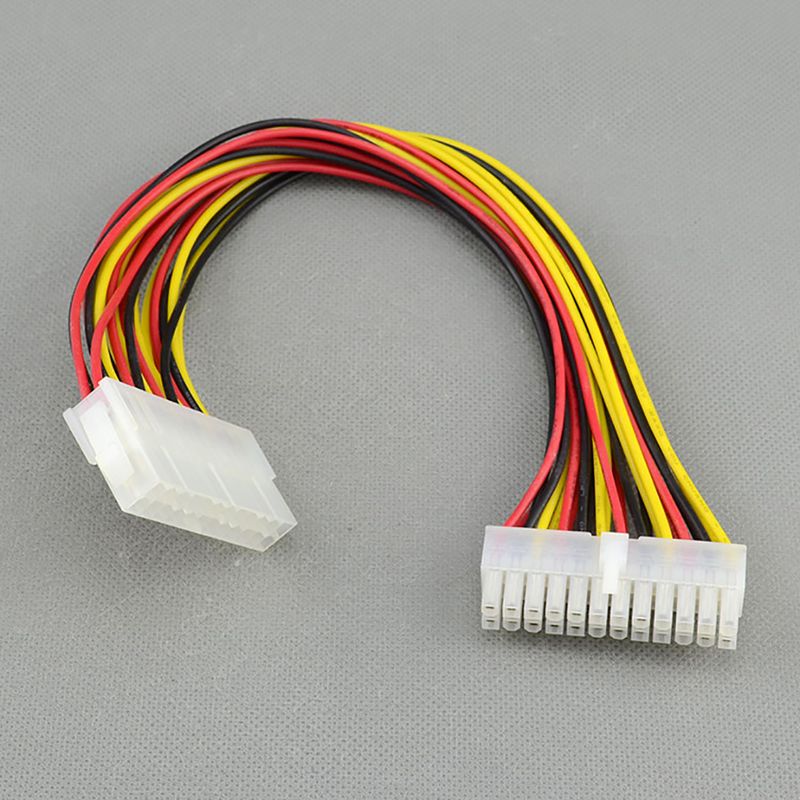 Erkek - 24Pin Dişi PC PSU Güç Adaptörü ATX Uzatma Kablosu Konektörü_voghion.com