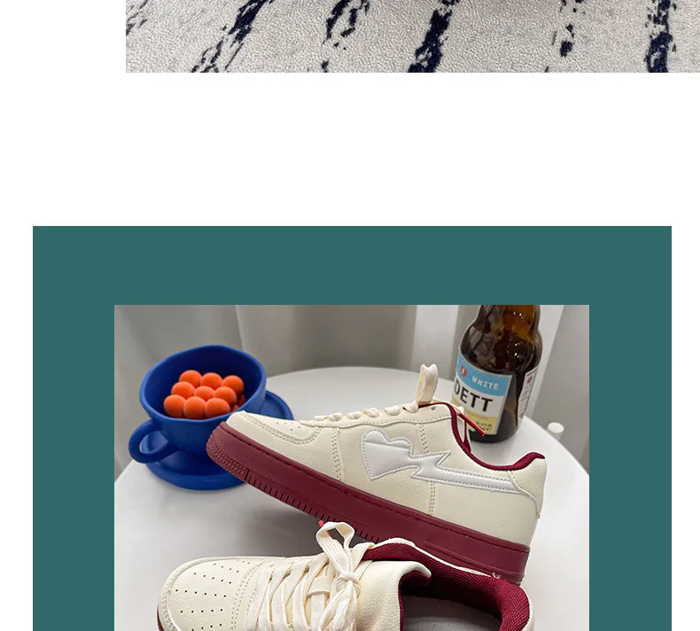 Thick Soled Low Cut Round Toe Board With Mesh Breathability Retro Casual Comfort Anti Slip Wear Resistant Sports Shoes_voghion.com