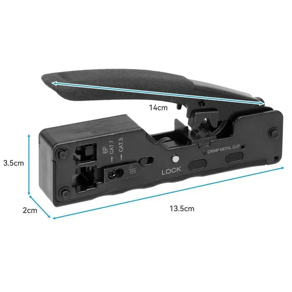 Rj45 Crimping Tool For Cat7 Cat6 Cat5 Network Cables And Wiring_voghion.com