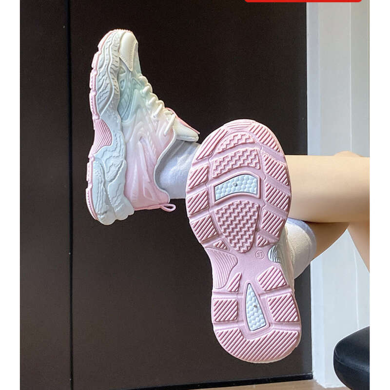 Ins Koreanische Version Neue Papa Für Frauen 2025 Frühling Student Sport Laufschuhe Casual Schuhe Mit Dicker Sohle Und Erhöhte_voghion.com