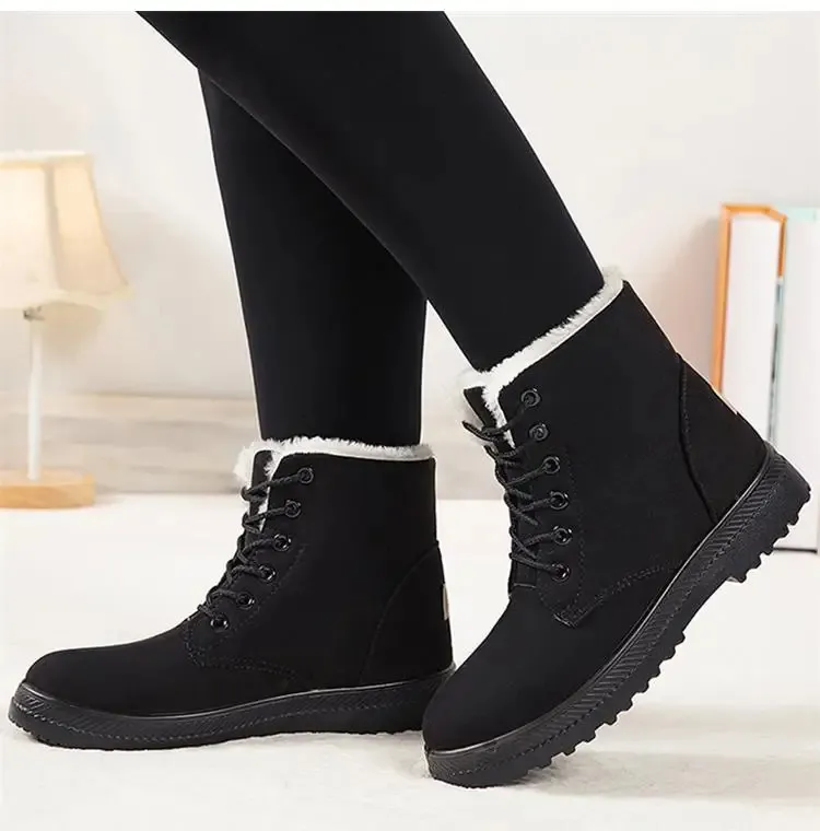 Snow Fashion Platform Donna 2025 Tendenza Mid High Donna Scarpe Invernali Stivali Botas Mujer 241024_voghion.com