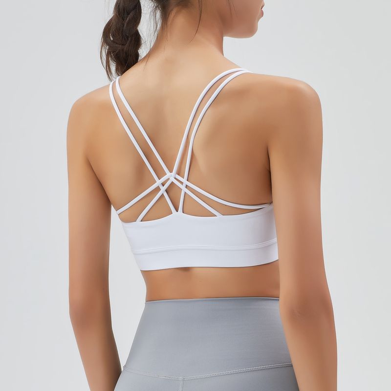 Zomerrugzak sportbeha met een mooie rug voor vrouwen, schokabsorberende medium hoge sterkte Fiess beha, elastisch_voghion.com