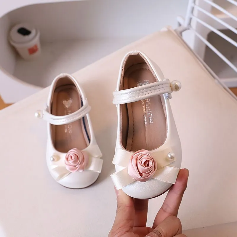 2025 nuevos zapatos de princesa de cuero para niños, zapatos Mary Janes para bebés, zapatos planos para niños pequeños, vestido de baile para niñas_voghion.com