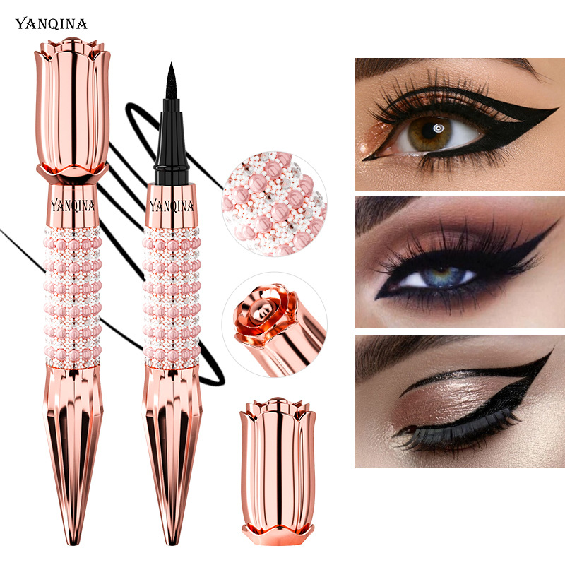 YANQINA Yanqina Scepter su geçirmez, tere dayanıklı, serin siyah renkli eyeliner sıvı kalem_voghion.com