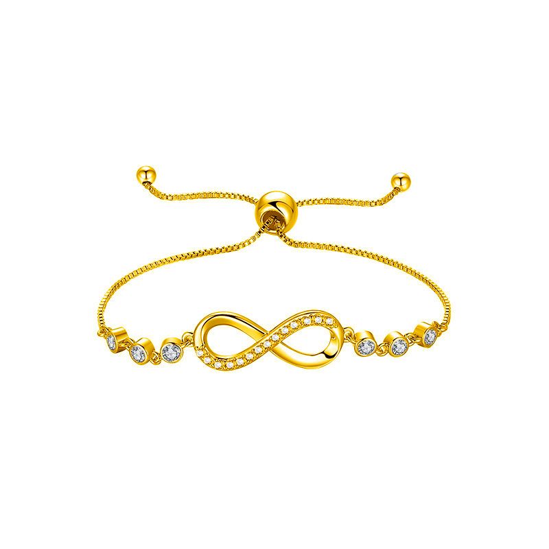 Classic Zircon Eternal Women's Infinite Love Eight Character Bracelet To Express Feelings Fashion Jewelry_voghion.com
