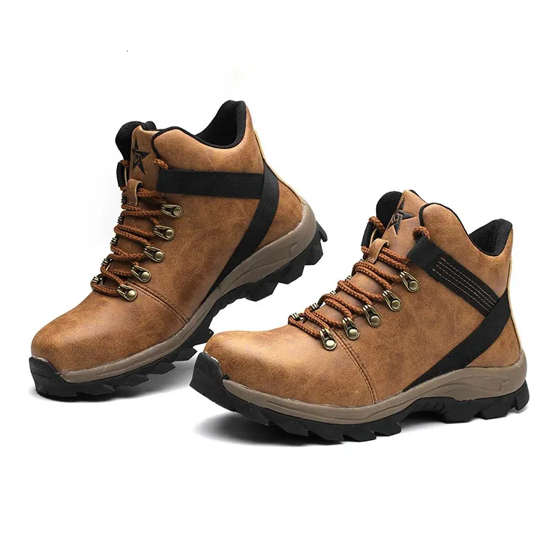 Sicherheitsschuhe mit Stahlkappe, wasserdicht, für Herren, Anti-Smashing-Arbeitsstiefel, 250402_voghion.com