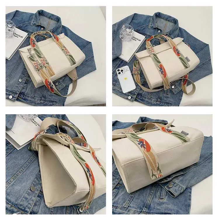 Stor axelremsväska i canvas och crossbody för damer_voghion.com