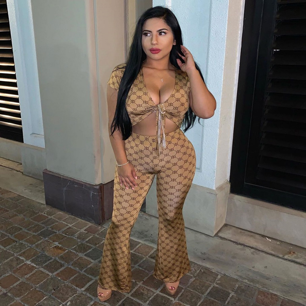 Women’s fashion printed sexy romper