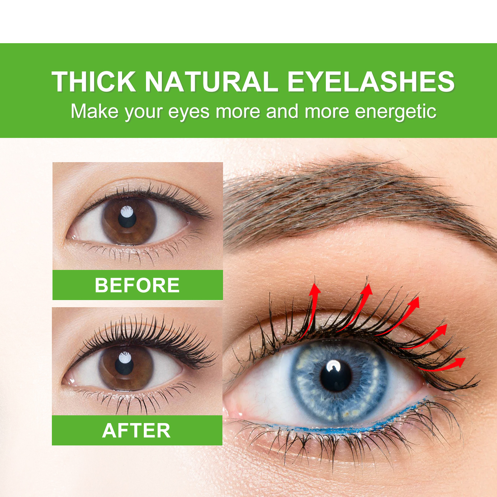 West&Month Castor Mascara Liquid Natural Slim Black Thick Moisturizing Curling and Traceless Essential Oil_voghion.com