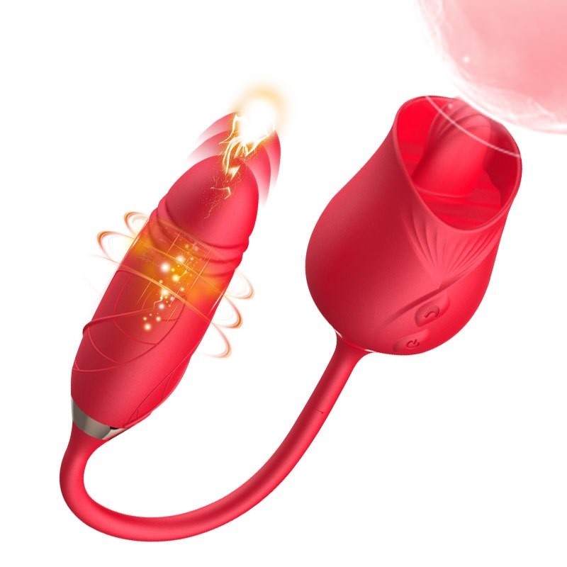 Weiblicher Vibrator, Brustwarzen-orale Rose, geformter G-Punkt, Klitoris-Saugfunktion, stimuliert Masturbation, Spielzeug für Erwachsene für Frauen_voghion.com