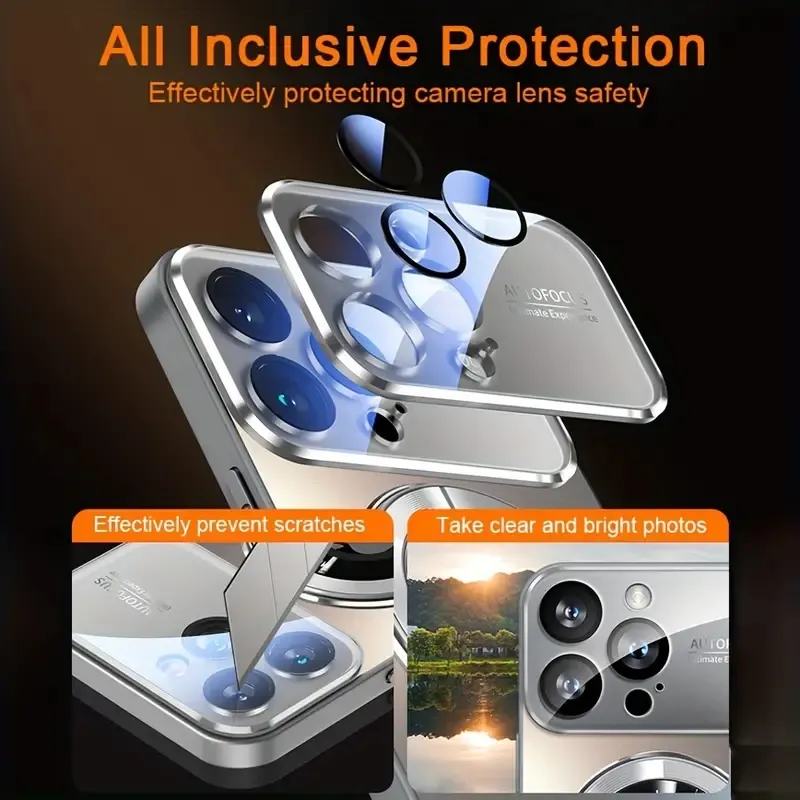 Glass Window Compatible Case For IPhone 11/12/13/14/15 Pro Max Plus - Wireless Charging Ready, Shockproof PC_voghion.com