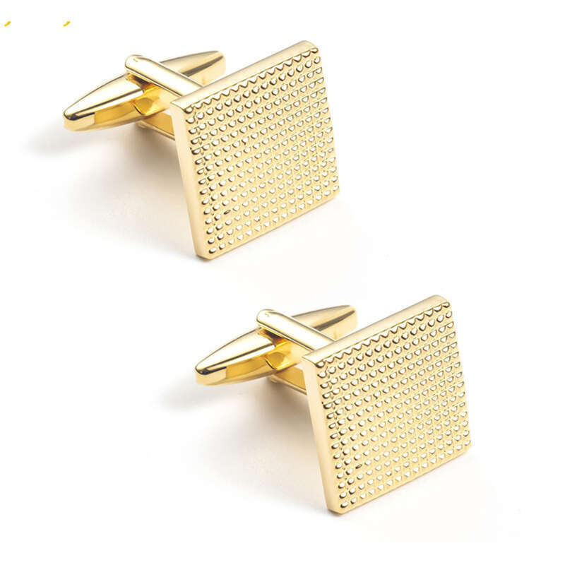 Nuevos gemelos de camisa francesa para hombre de metal macizo con escultura lisa_voghion.com