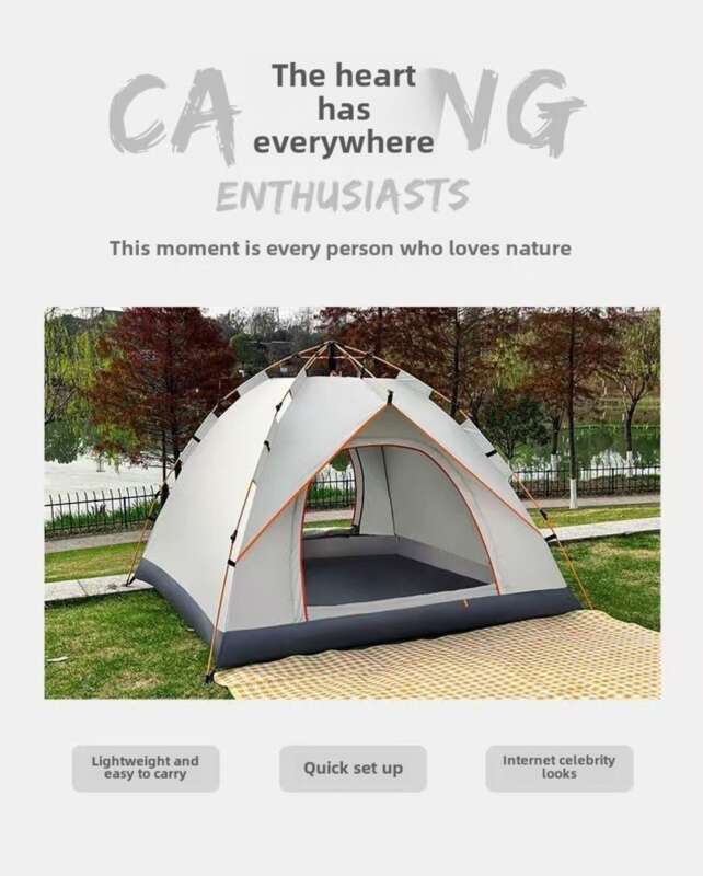 Tent Outdoor Folding Portable Park Equipment Camping Overnight Rainproof Thickening Fully Automatic Beach Indoor_voghion.com