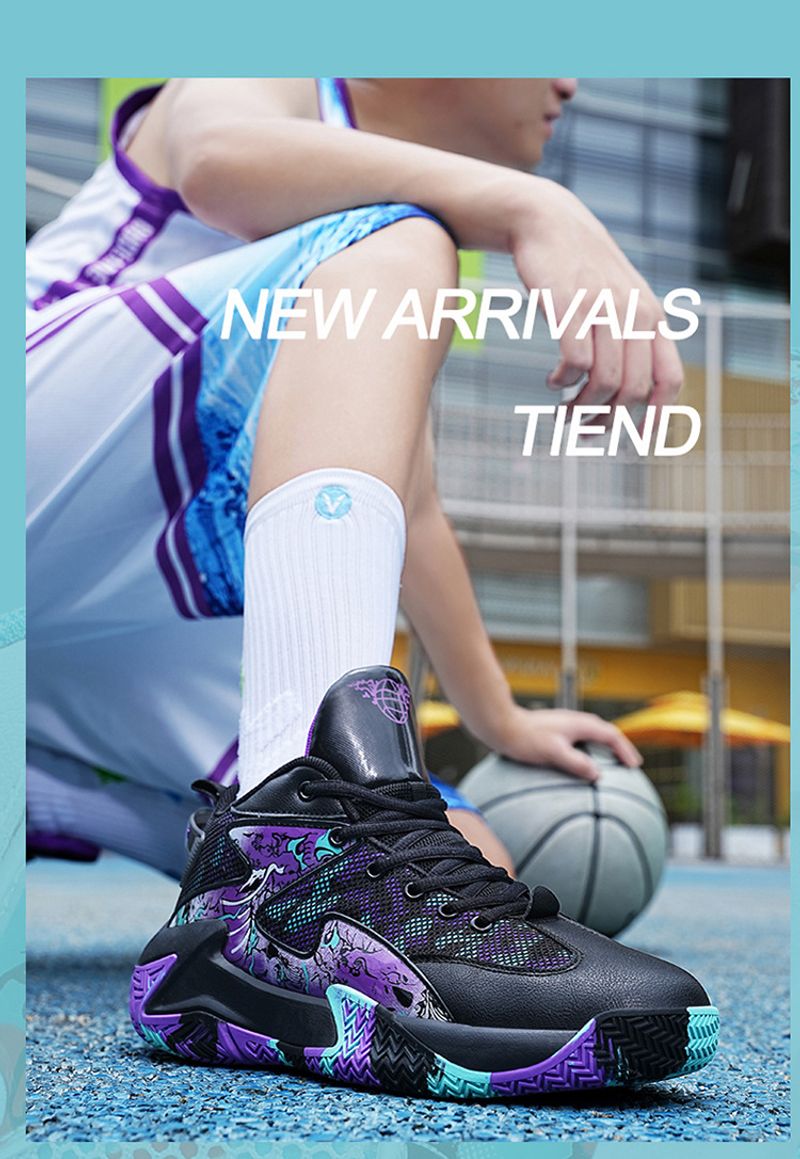 Leichte, atmungsaktive, bequeme Basketballschuhe für Sportstudenten mit Dämpfung und Rückprall_voghion.com