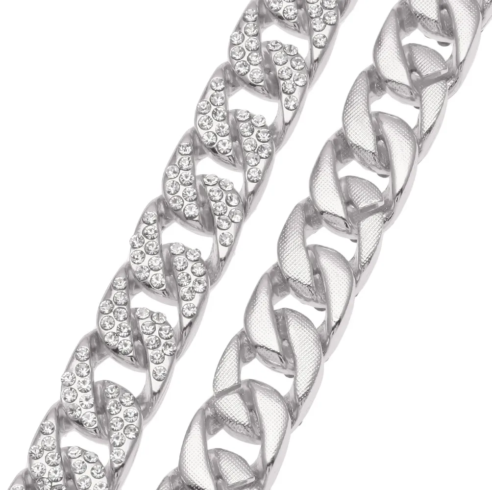 Personalised Gold Cuban Link Chain Bracelet Bling Iced Out Jewelry_voghion.com