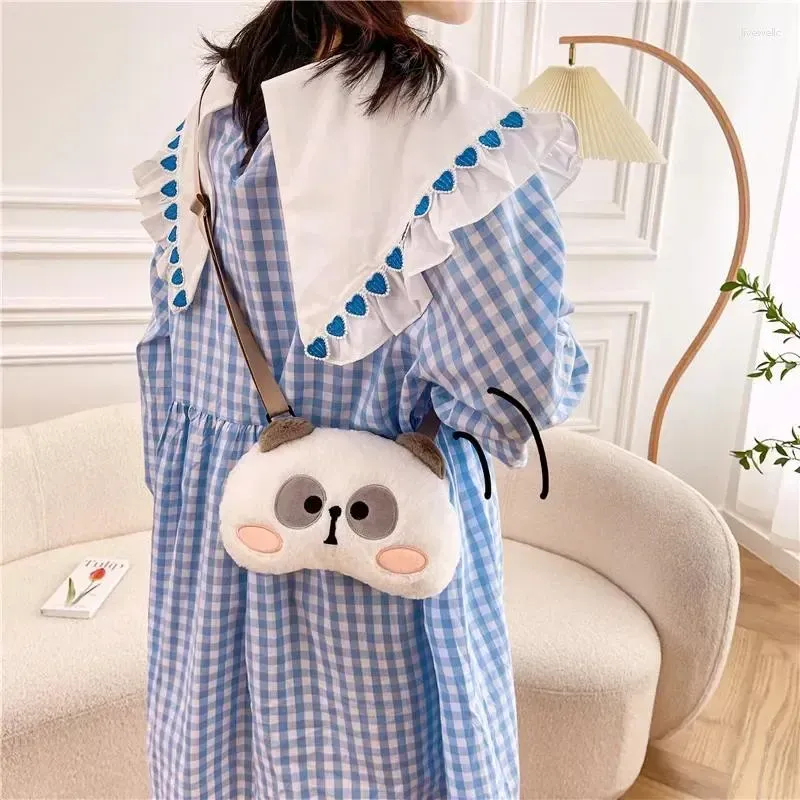 10A Shoulder Bags Plush Small Crossbody Bag For Women 2024 Kawaii Cute Panda Child Handbags Japanese Girl Student_voghion.com