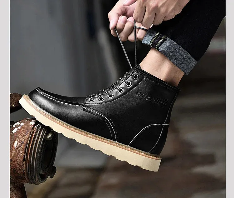 Men Elevator Hidden Heels High Soft Leather Heightening Shoes For Man Increase Insole 10CM 8CM 6CM Height Boots 250114_desvips.com