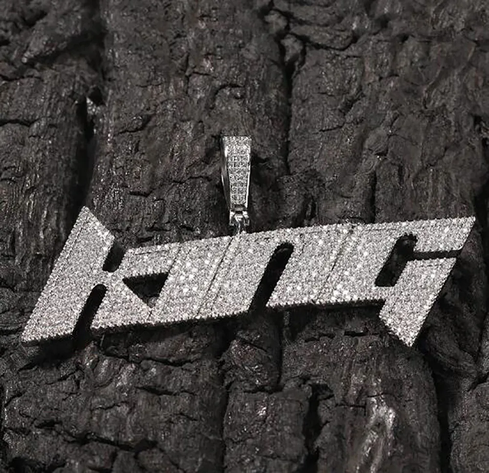 Custom Name Pendant Necklace For Men Women Iced Out Prong Setting Intitial Letter Diy Personalized Charms Trap Rapper_voghion.com
