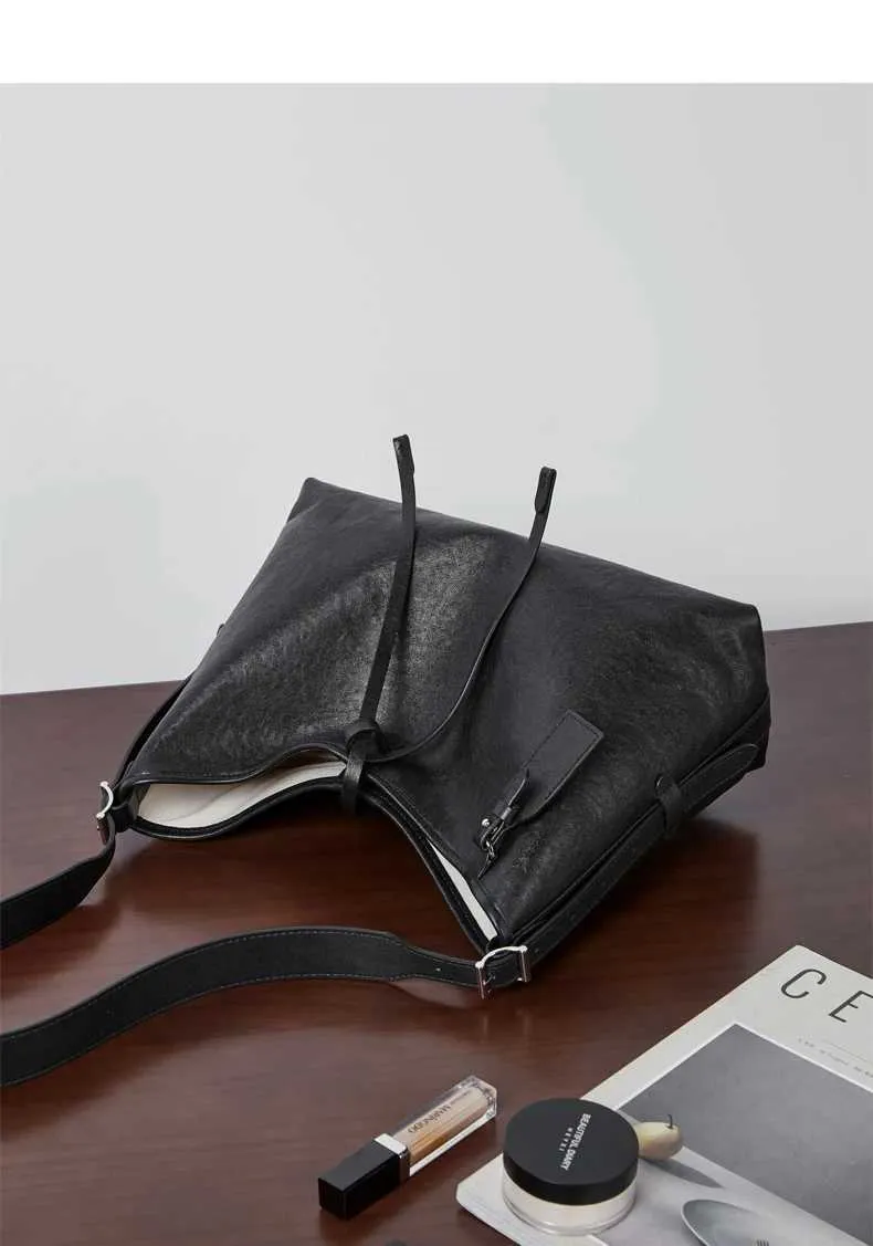 Toptrends Vintage Vera Pelle Grande Sottobraccio Borse a Tracolla per Donna 2024 Designer Semplice Donna Tote Hobo Signore_voghion.com