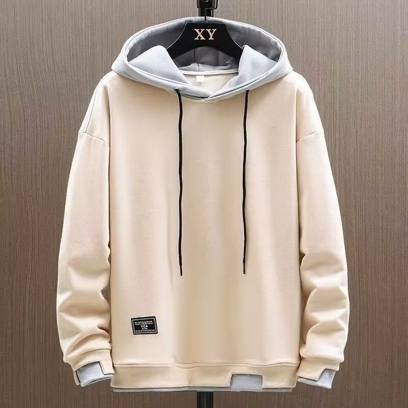 Zweiteiliger Pullover Trend 2023 Dünne Modemarke Herren Frühling und Herbst Freizeit Lockerer Kapuzenmantel_voghion.com
