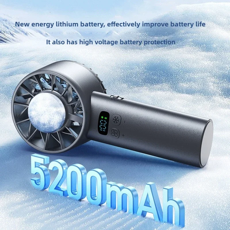 Handheld Portable Cooling Fan With Digital Display And Led Light_voghion.com