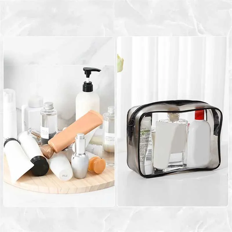 Transparente Reise Kulturtasche Für Damen Pvc Make-up Organizer_voghion.com