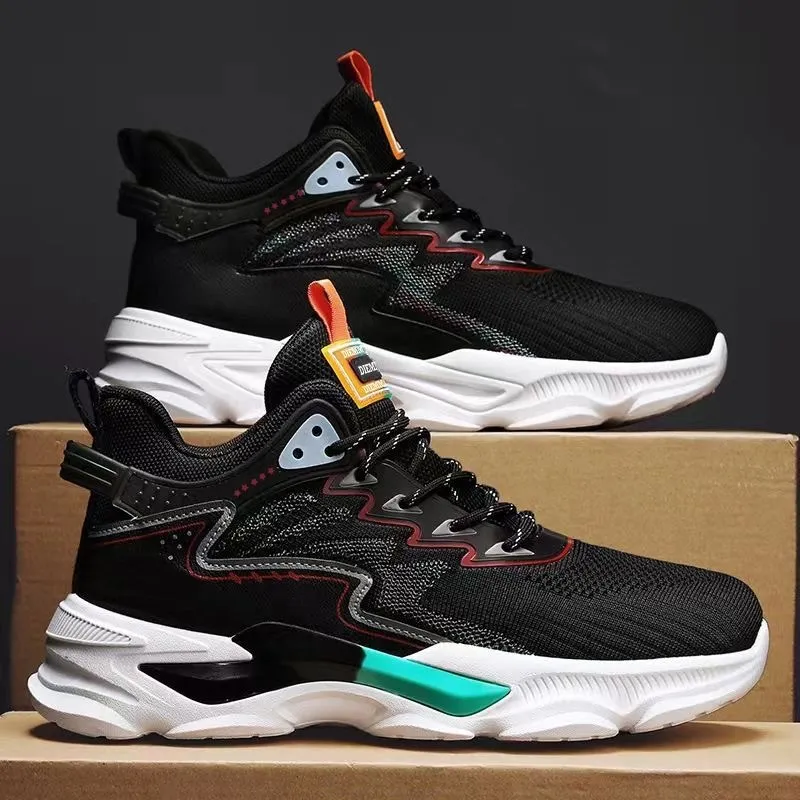 New Basketball Breathable Fly Woven Mesh Sneakers Fashion Casual Style Men Shoes Hikers Free Shipping_voghion.com