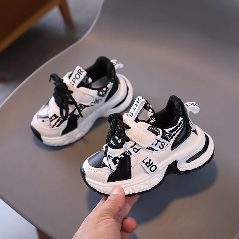 Pantofi sport pentru copii la modă, pentru băieți și fete, confortabili, cu imprimeu grafic amuzant, antiderapanți, școală, casual, mers pe jos_voghion.com