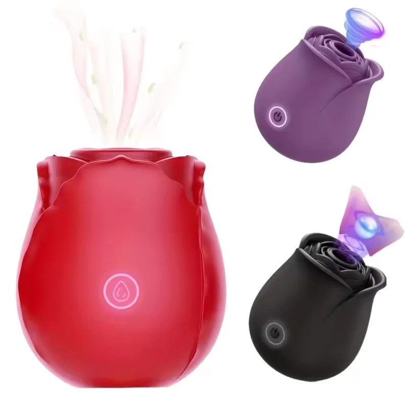 Powerful Rose Sucking Vibrator For Women Clitoris Stimulation_voghion.com