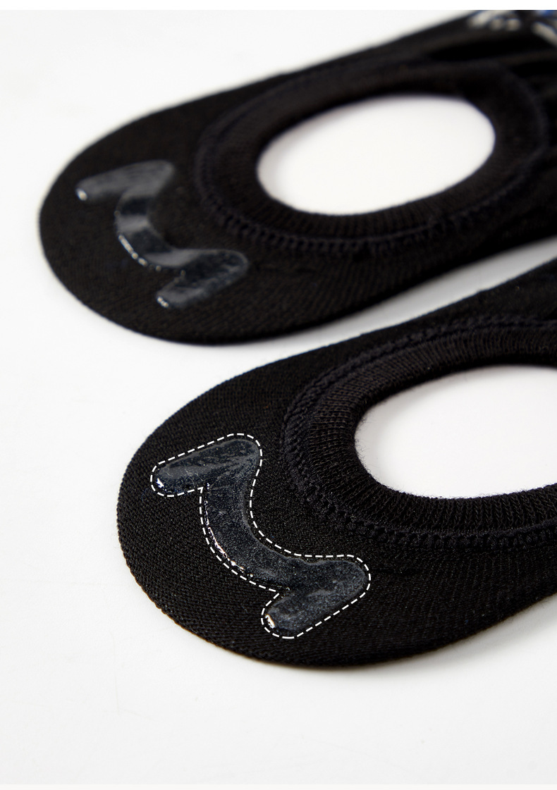 5-teiliges Set mit Socken für Herren, trendige Frühlings- und Sommersocken, weiße, kreative flache Mundsocken, kurze Socken für Damen, schwarz-weiße Sportpaarsocken, unsichtbare Bootssocken_voghion.com