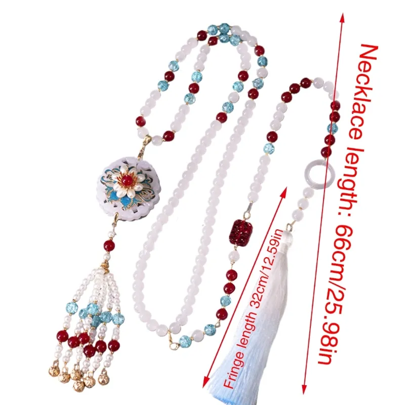 Ķēdes Eleganta ķīniešu svārku kaklarota tradicionālam apģērbam_voghion.com