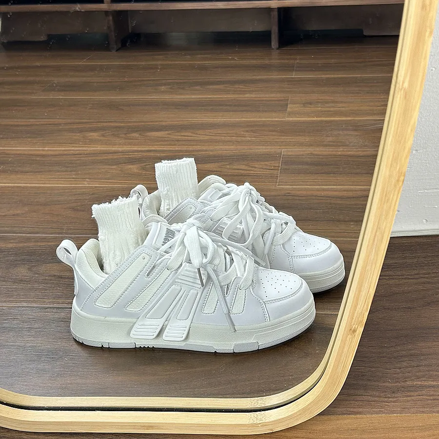 Schwarze Damen Freizeitschuhe Im Koreanischen Stil Vielseitige Sneaker_voghion.com
