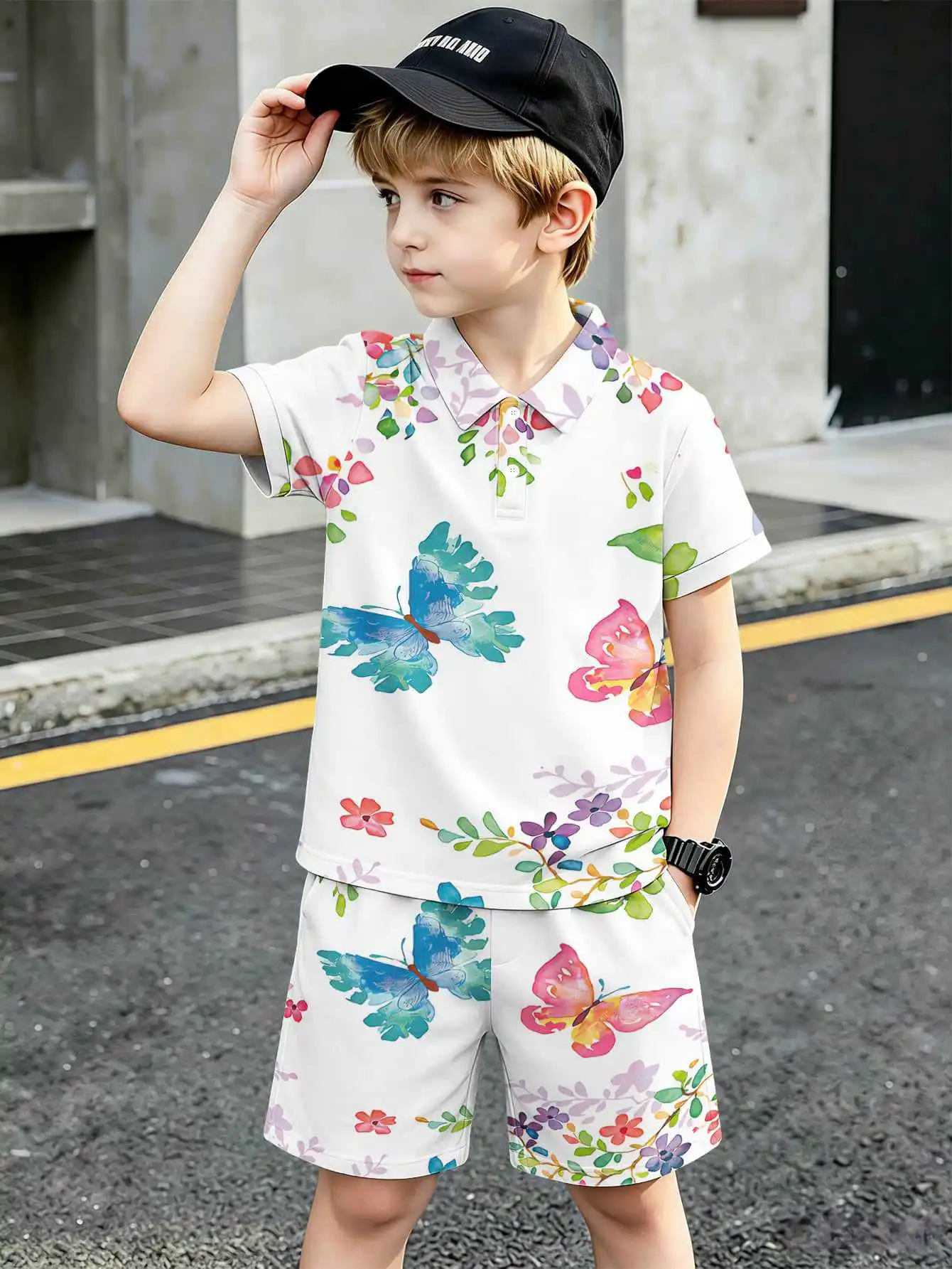 Boys Polo And Shorts Set Quick Dry Summer Outfit For Boys_voghion.com