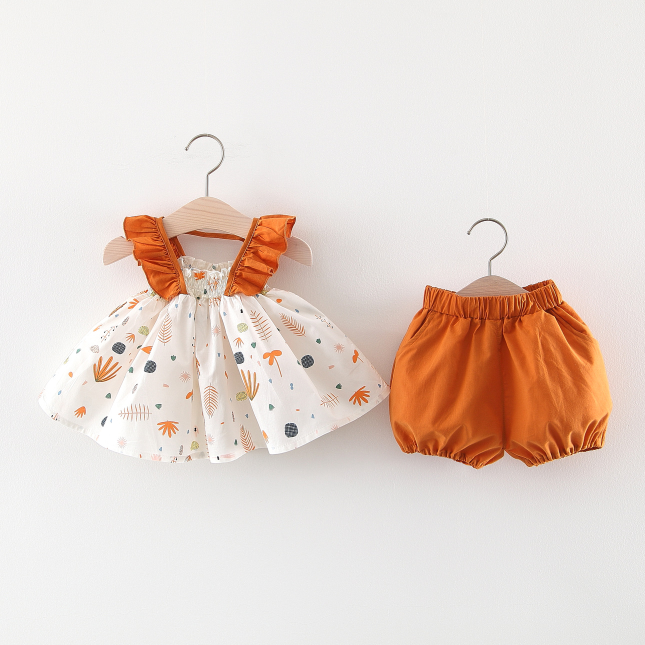 Baby Clothing Summer Fashion Sleeveless + Shorts 2pcs Set Girls Cartoon Cotton Outfits_voghion.com