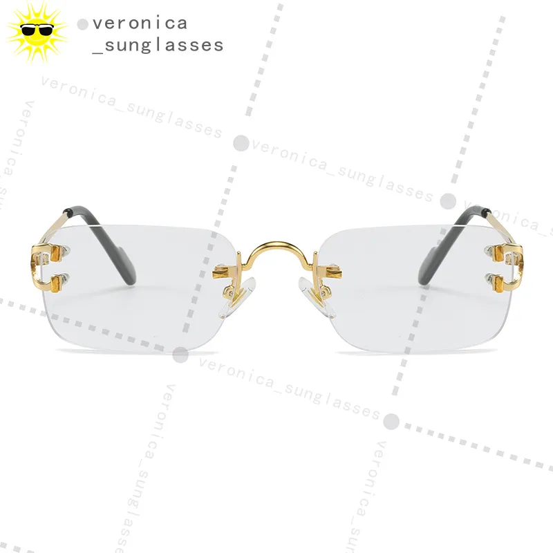 Modeläsning Båglösa Polariserade Designersolglasögon Oval Strand Kvinnor Metall Retro Utomhus Skärmar UV400 Herrglasögon_voghion.com