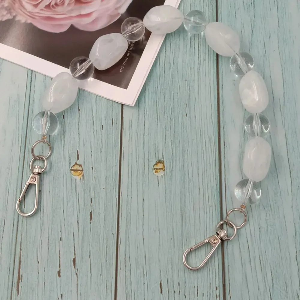 1 stuks kleurrijke acryl handtas riem handvat kraal vervangbare hars steen polsband portemonnee riem DIY tas onderdelen accessoires_voghion.com