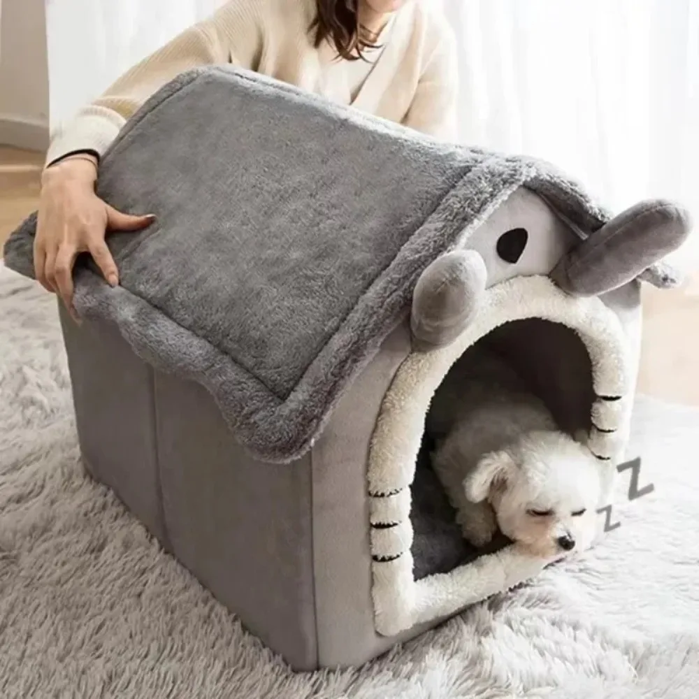 Warm Washable Dog Cat House, Year-round, Soft Detachable Indoor Cushions, Small And Medium-sized Kennels, Durable Pet