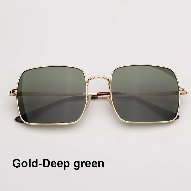 Modische Sonnenbrille Mit Eckigem Metallrahmen Für Damen Herren_voghion.com