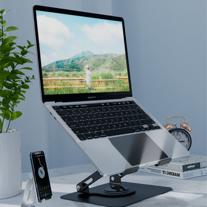 360° Rotating Laptop Stand Foldable Laptop Stand Height Adjustable Foldable Tablet Stand 10-17 Inches Devices_voghion.com