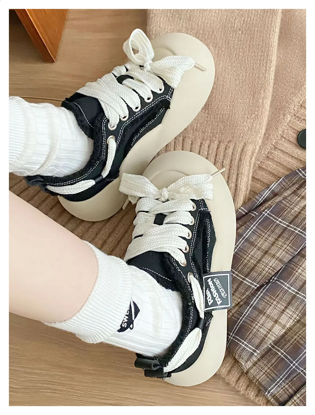 Damen Freizeitsneaker Mit Dicker Schleife Und Weicher Sohle_voghion.com