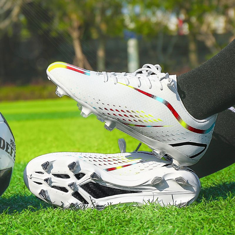 Fußballschuhe Herren und Damen mit langen gebrochn Spikes, professionelle Trainings-Sneakers, Sportschuhe für_voghion.com