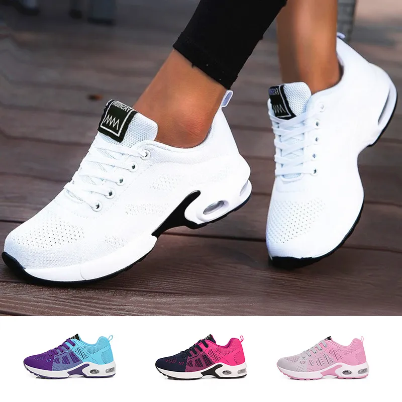 Trainers Ladies Casual Mesh Sneakers Pink Women Flat Lightweight Soft Breathable Footwear Basket Running Shoes Plus Size_voghion.com