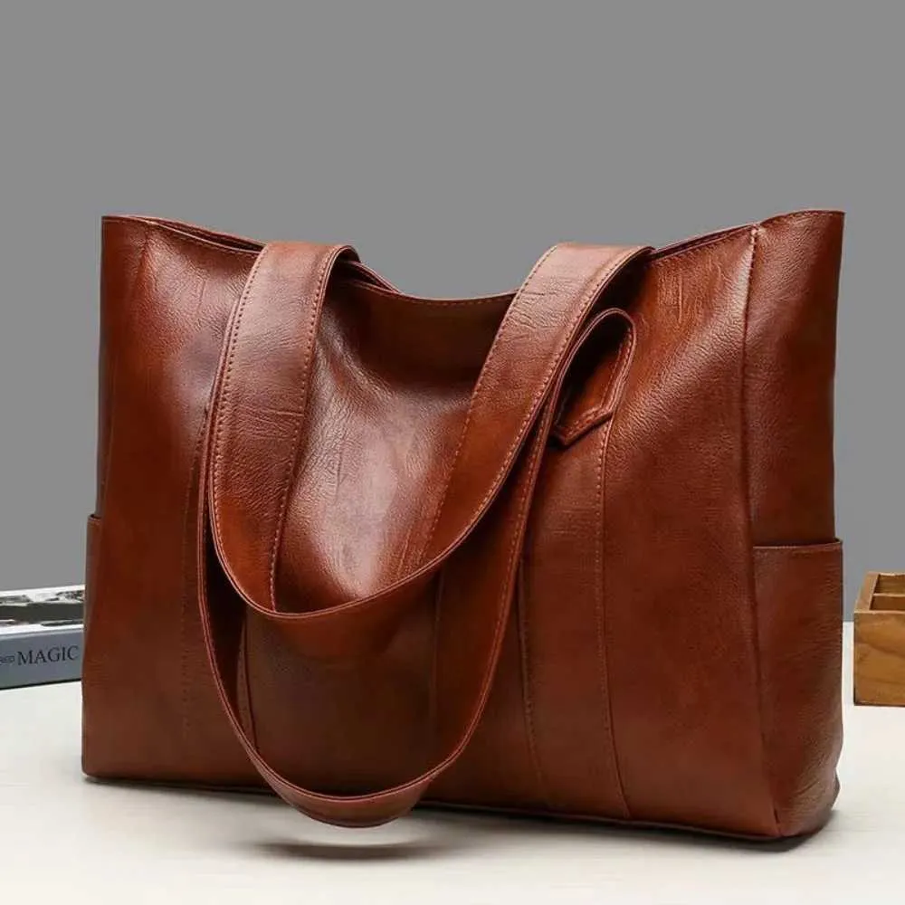 Beg Tangan Wanita Leather Besar Shoulder Bag Womens Handbag Y241116_voghion.com