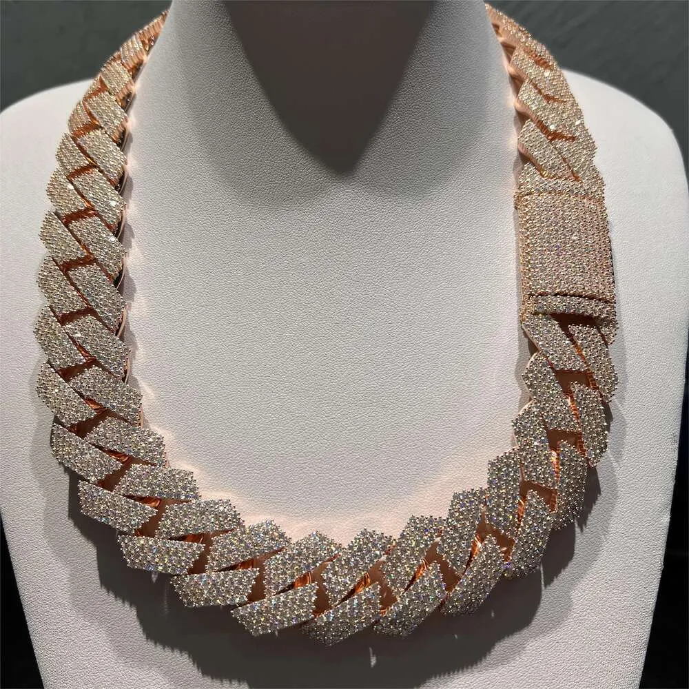 Ogrlica Moissanite Chaincuban K Horizon Iced Out Pass Dia Tester Vvs nakit za muškarce poklon_voghion.com